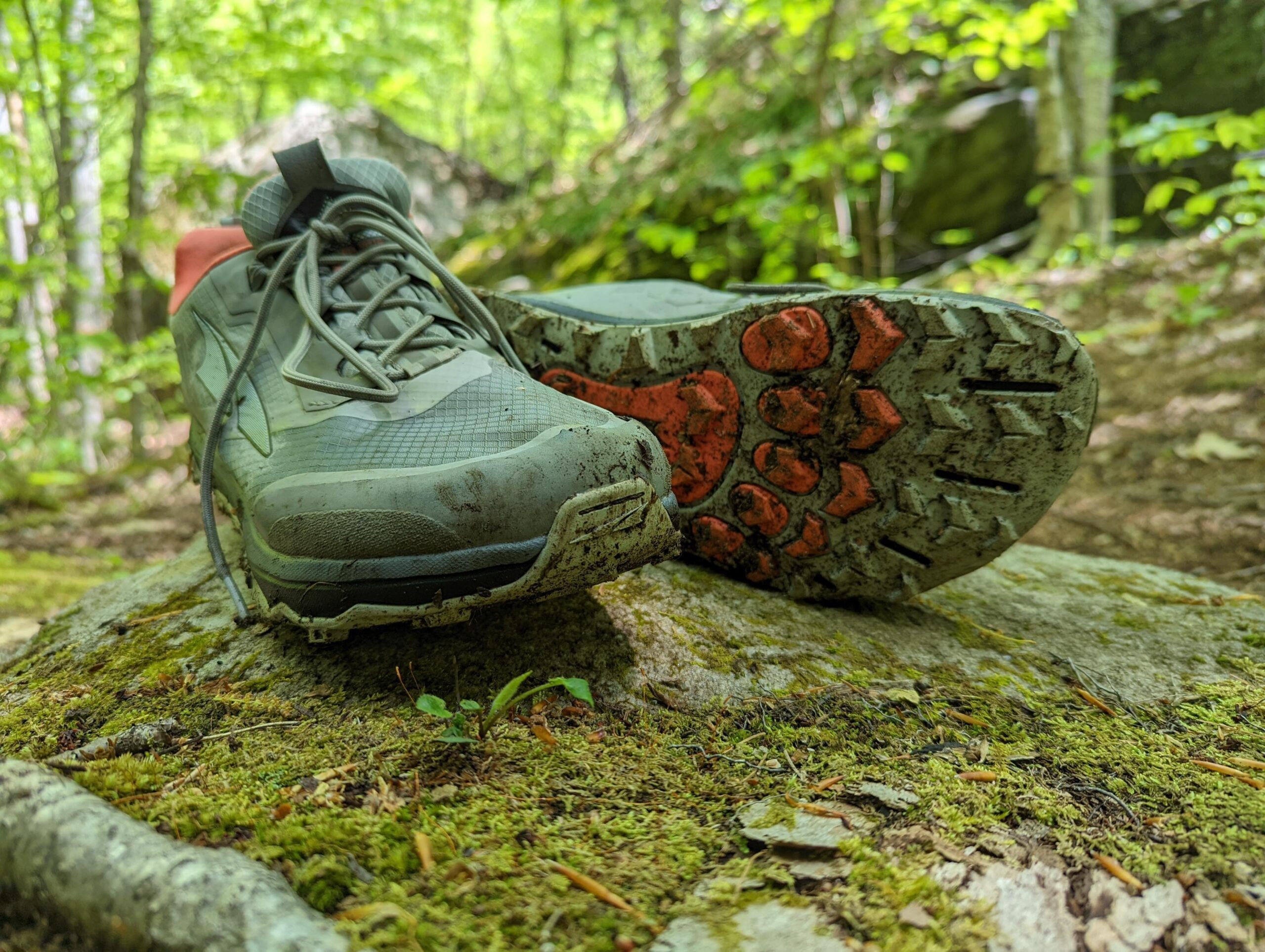 Altra Lone Peak All-Wthr Low Trail Running Shoes Dusty Olive Men